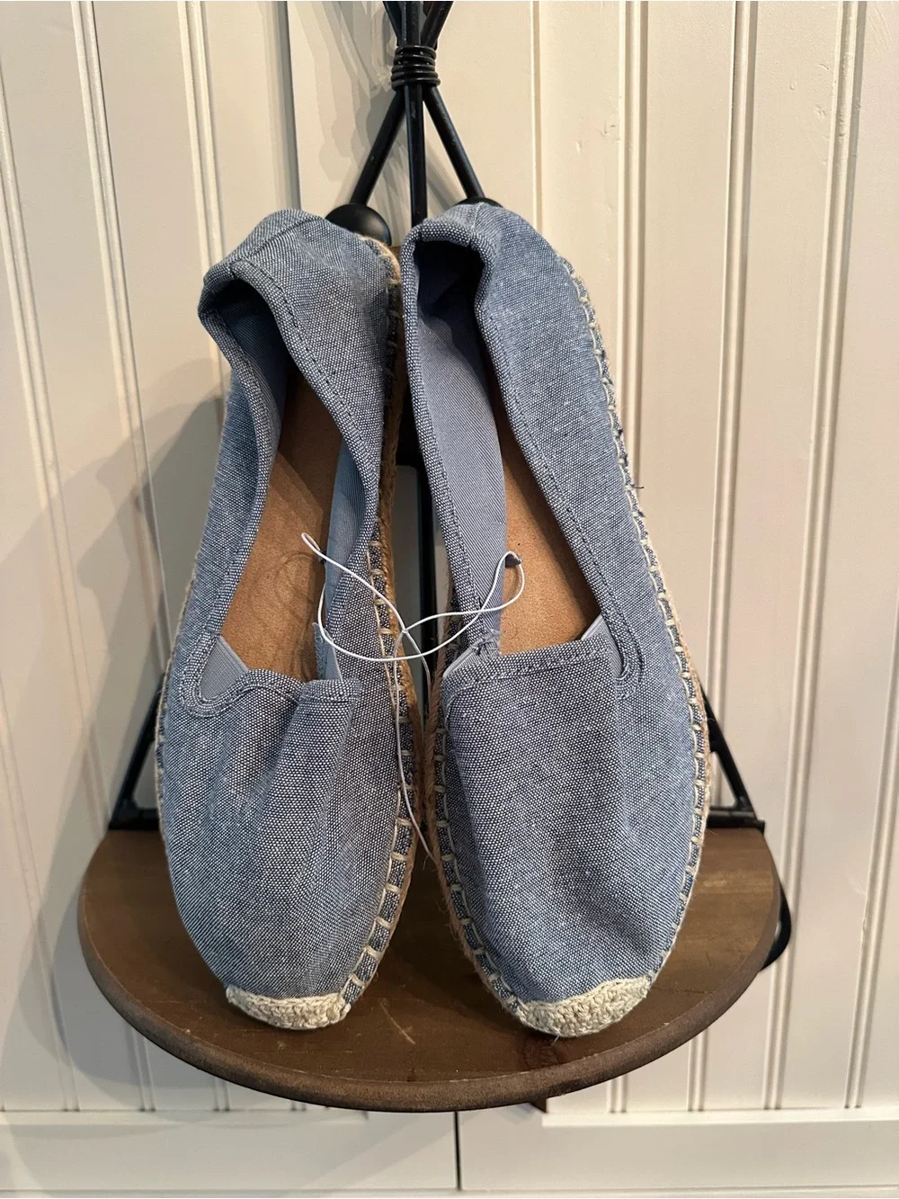 NWOT Old Navy Light Blue Canvas Espadrille Flats Size 10